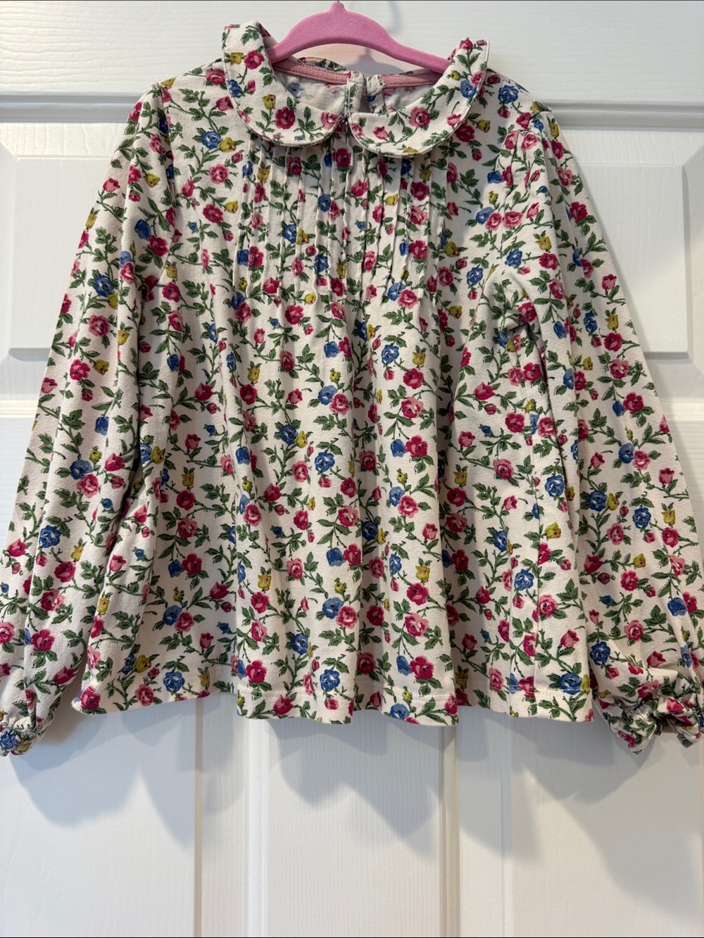 Girls mini Boden 6/7 Peter Pan Collar Top